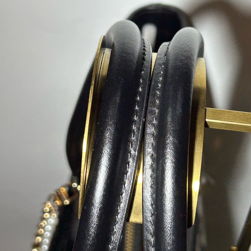 Kate Spade Black & White Checkered Pebbled Leather Tote Bag 17” x10.5” x 5” NWOT - Picture 8 of 16